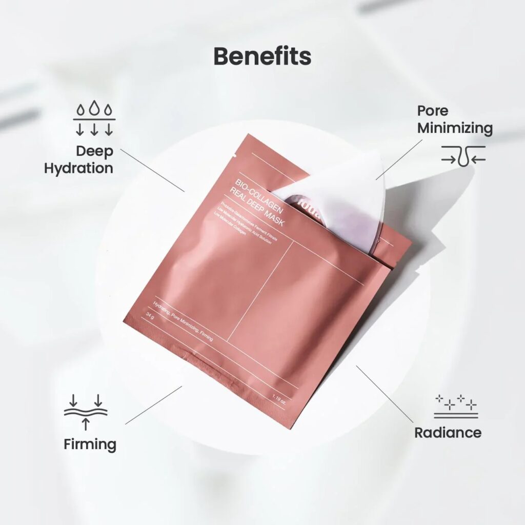 Bio-Collagen Real Deep Mask – Ενυδατική μάσκα για σύσφιξη & λάμψη, 34gr