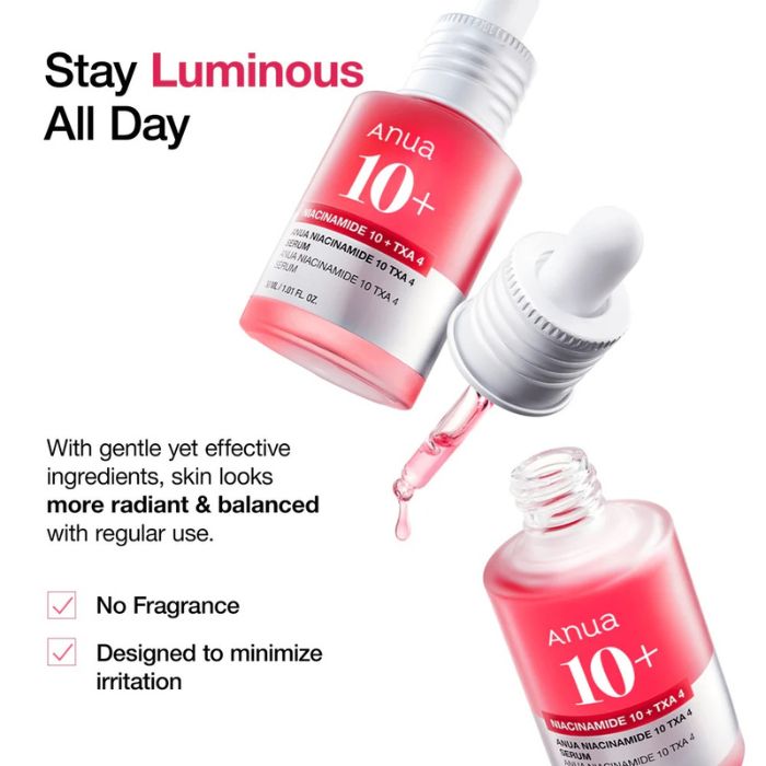 Niacinamide 10% + TXA 4% Serum – Ορός λάμψης για σκούρες κηλίδες, 30ml