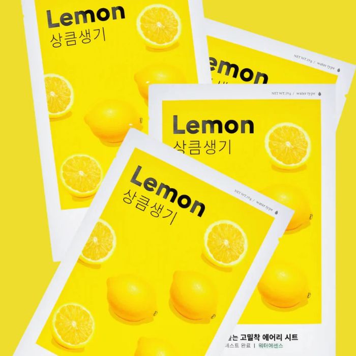 Airy Fit Sheet Mask Lemon – Μάσκα για Ομοιόμορφο Τόνο Λεμόνι, 19gr
