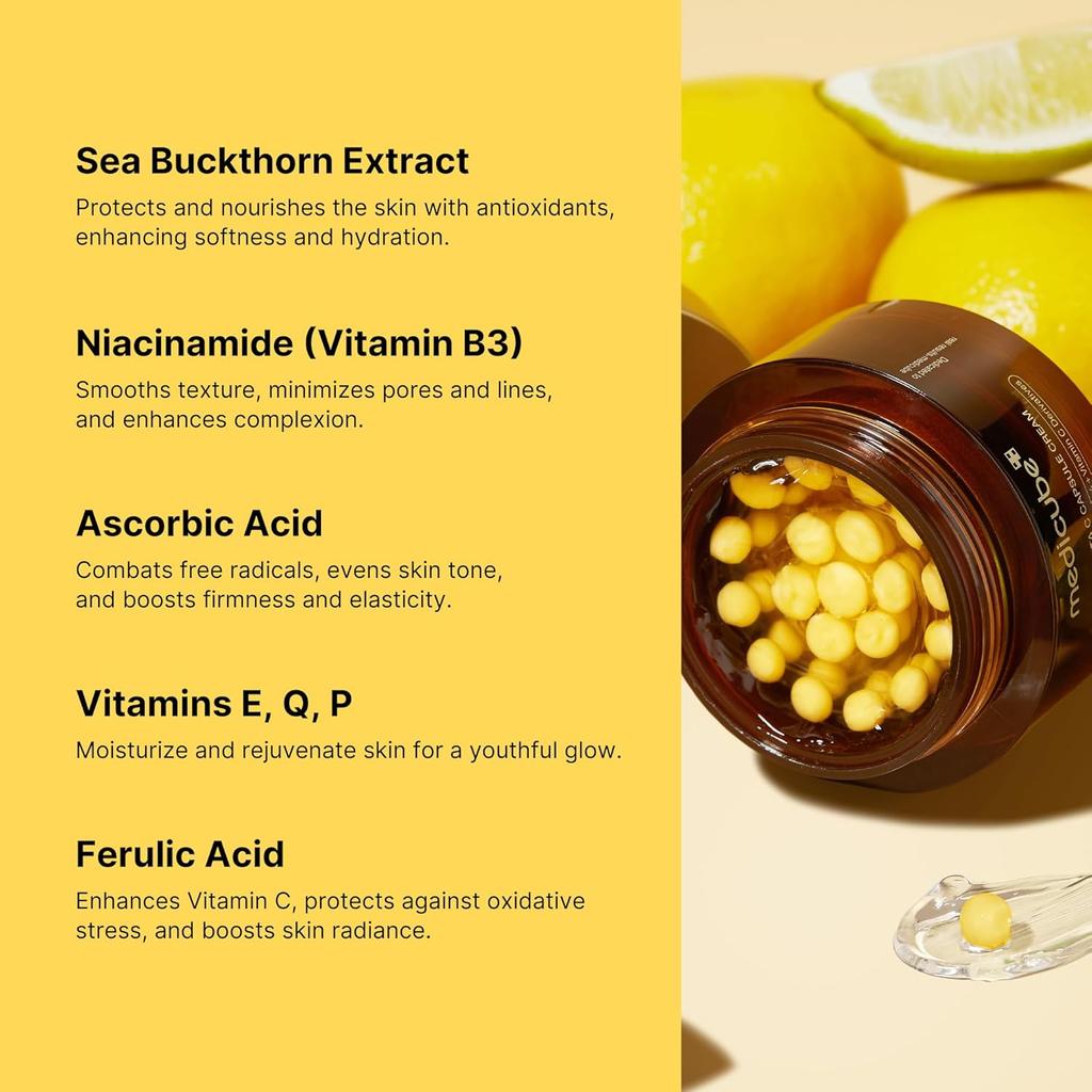 Medicube Deep Vita C Capsule Cream – Ενυδατική Κρέμα Λάμψης με Βιταμίνη C, 55gr