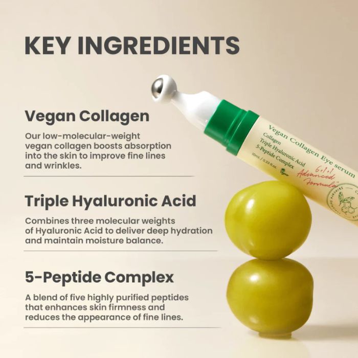 Vegan Collagen Eye Serum – Ορός ματιών με κολλαγόνο, 10ml