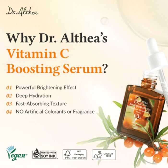 Vitamin C Boosting Serum – Ισχυρός ορός εξομάλυνσης τόνου δέρματος, 30ml