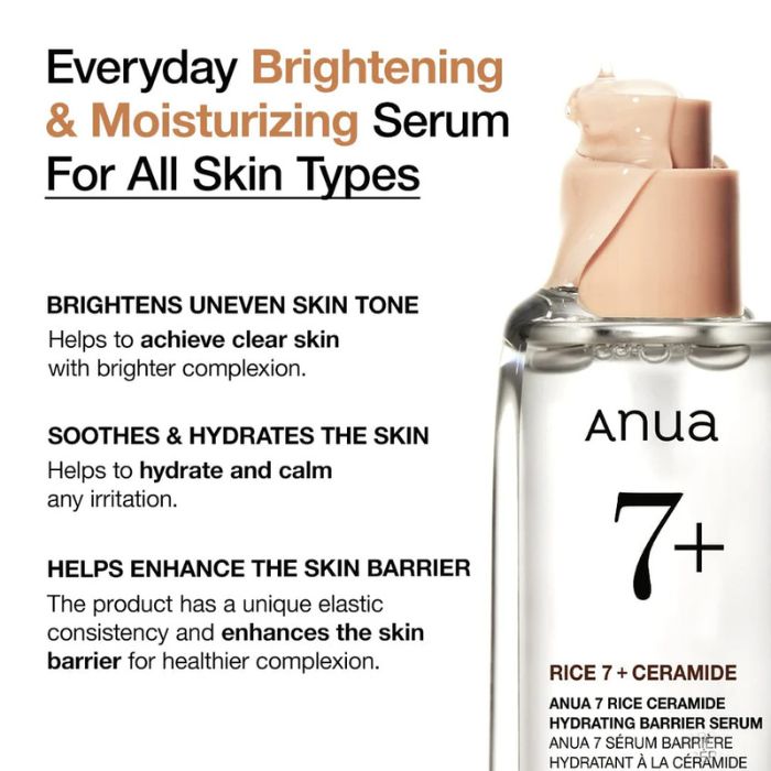 7 Rice Ceramide Hydrating Barrier Serum – Ορός με ρύζι για λάμψη, 50ml