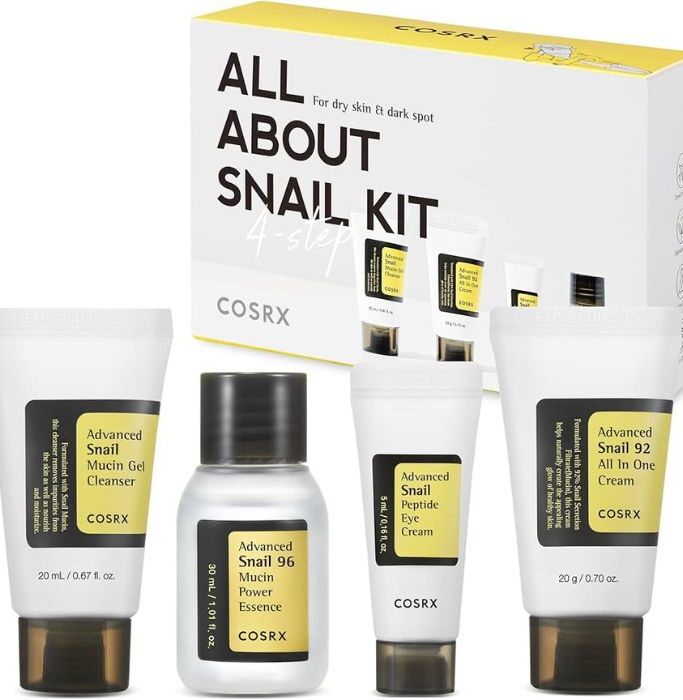 All About Snail Kit 4 step - Σετ ρουτίνας περιποίησης με έκκριμα σαλιγκαριού 4 βήματα