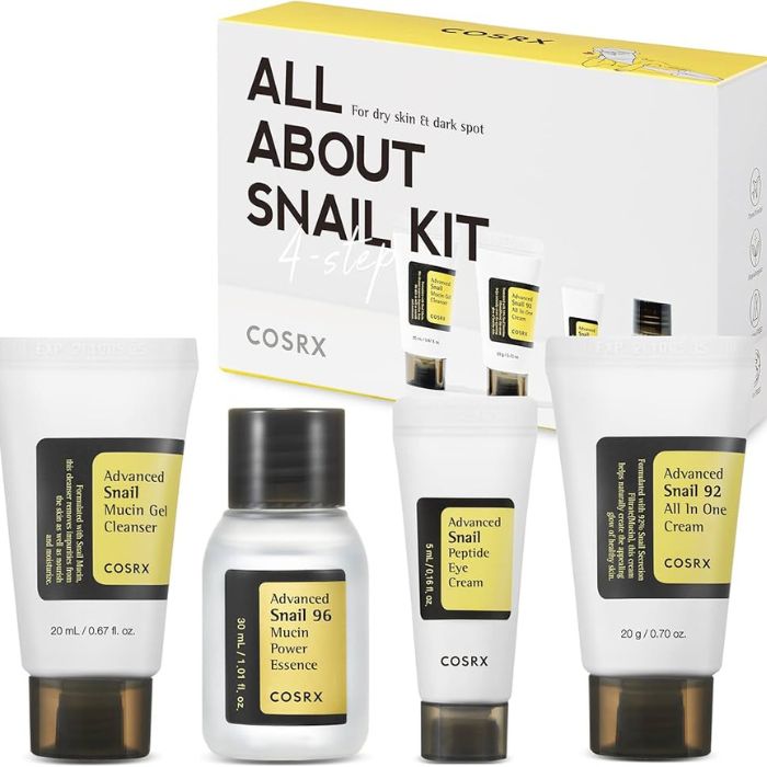 All About Snail Kit 4 step - Σετ ρουτίνας περιποίησης με έκκριμα σαλιγκαριού 4 βήματα