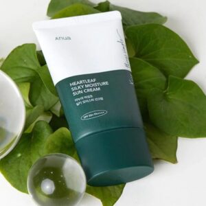 Heartleaf Silky Moisture Sun Cream SPF50+/PA++++ – Αντηλιακή κρέμα για ευαίσθητο δέρμα,50ml