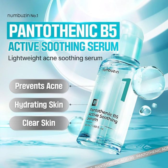 No.1 Pantothenic B5 Active Soothing Serum – Ενυδατικός και καταπραϋντικός ορός, 50ml
