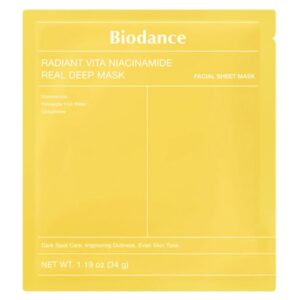 Radiant Vita-Niacinamide Real Deep Mask – Gel Μάσκα για ομοιόμορφο τόνο επιδερμίδας, 34gr