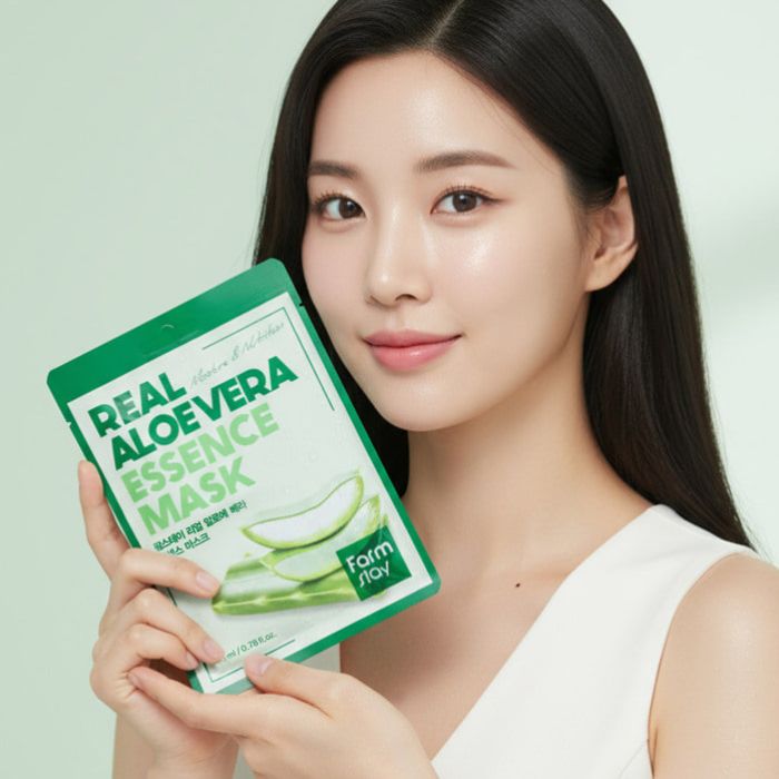 Real Aloe Vera Face Mask – Υφασμάτινη μάσκα προσώπου με αλόη βέρα, 23ml