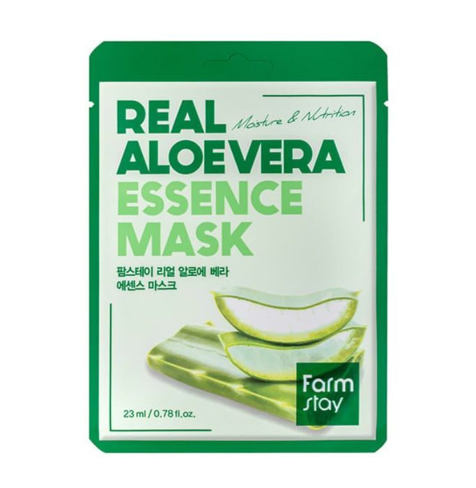 Real Aloe Vera Face Mask - Υφασμάτινη μάσκα προσώπου με αλόη βέρα, 23gr