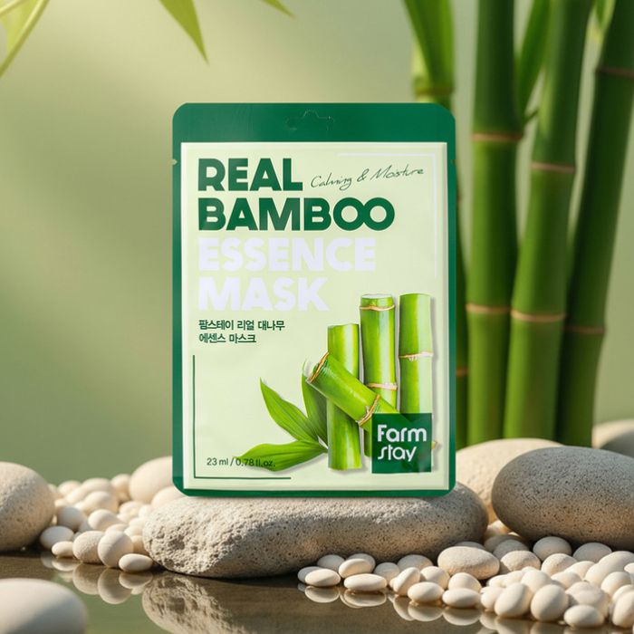 Real Bamboo Essence Mask – Υφασμάτινη μάσκα προσώπου με εκχύλισμα μπαμπού, 23ml