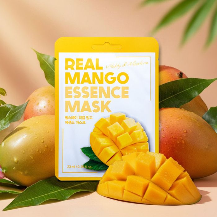 Real Mango Essence Mask – Υφασμάτινη μάσκα προσώπου με εκχύλισμα μάνγκο, 23ml