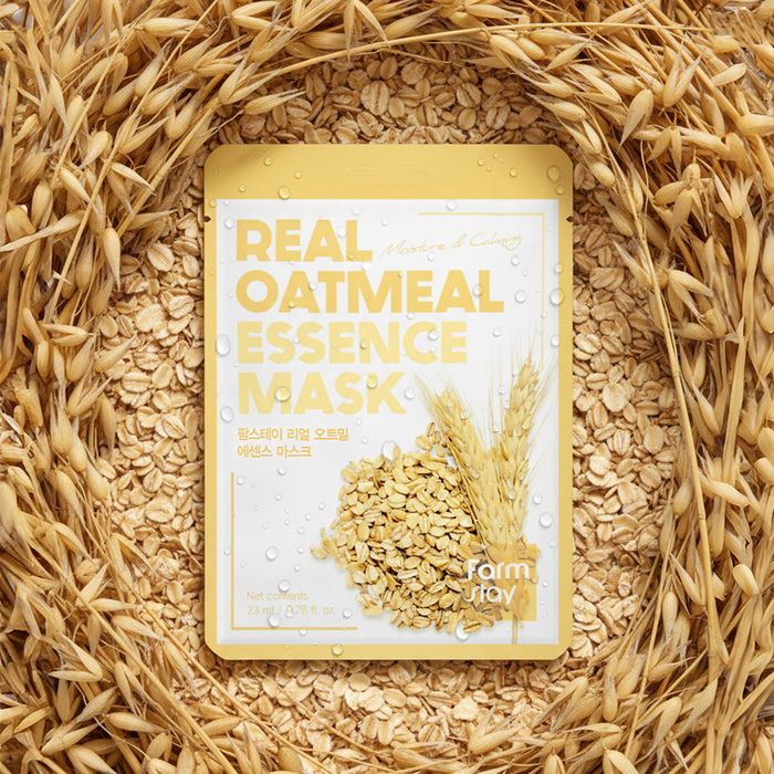 Real Oatmeal Essence Mask – Υφασμάτινη μάσκα προσώπου με εκχύλισμα βρώμης, 23ml