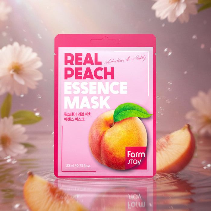 Real Peach Essence Mask – Υφασμάτινη μάσκα προσώπου με εκχύλισμα ροδάκινου, 23ml