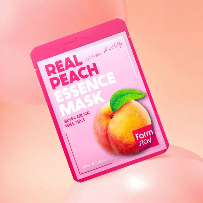 Real Peach Essence Mask – Υφασμάτινη μάσκα προσώπου με εκχύλισμα ροδάκινου, 23ml