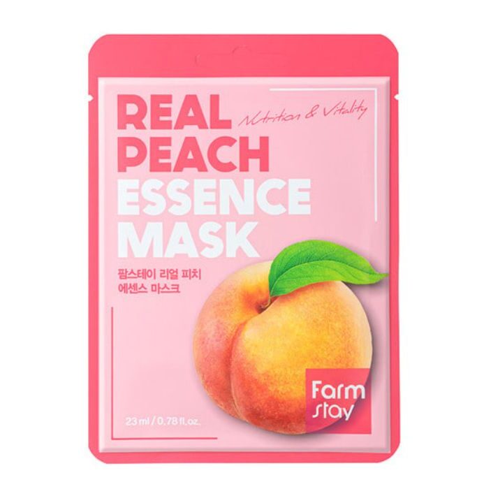 Real Oatmeal Essence Mask - Υφασμάτινη μάσκα προσώπου με εκχύλισμα ροδάκινου, 23gr