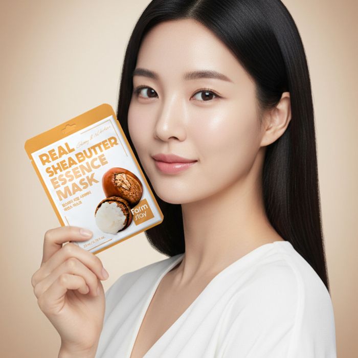 Real Shea Butter Essence Mask – Υφασμάτινη μάσκα προσώπου με εκχύλισμα βούτυρο καριτέ, 23ml