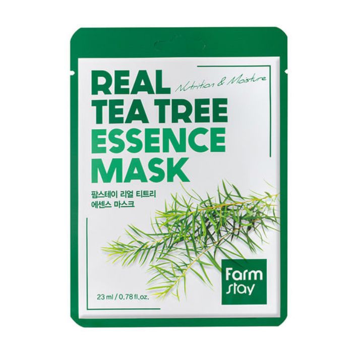Real Tea Tree Essence Mask - Υφασμάτινη μάσκα προσώπου με εκχύλισμα τεϊόδεντρου, 23ml