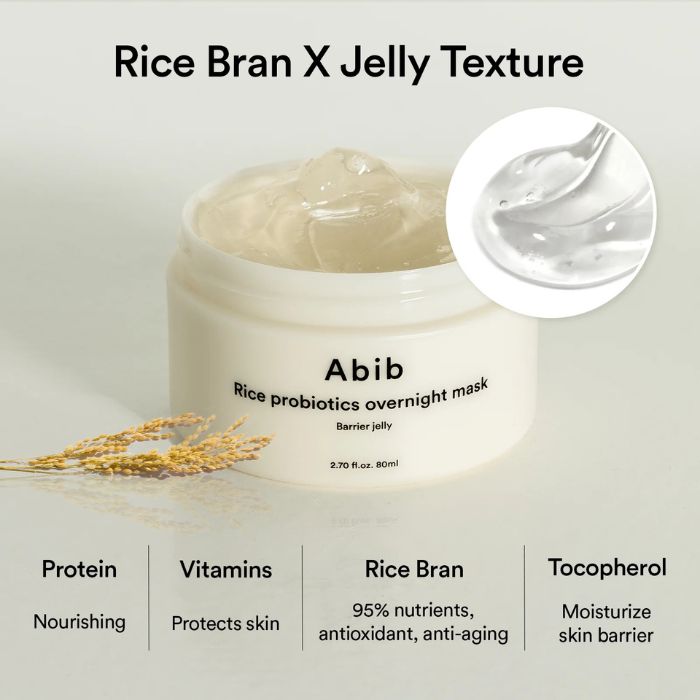 Rice Probiotics Overnight Mask Barrier Jelly – Μάσκα νύχτας με ρύζι και προβιοτικά, 80ml