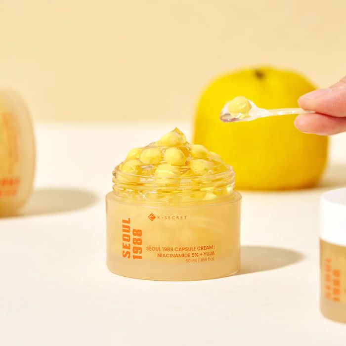 Seoul 1988 Capsule Cream Niacinamide 5 Yuja 50ml – Κρέμα Προσώπου για Ενυδάτωση, Αντιγήρανση & Λάμψη, 50ml