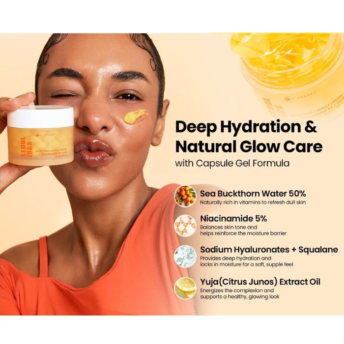Seoul 1988 Capsule Cream Niacinamide 5 Yuja 50ml – Κρέμα Προσώπου για Ενυδάτωση, Αντιγήρανση & Λάμψη, 50ml
