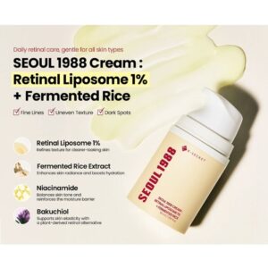 Seoul 1988 Cream: Retinal Liposome 1% + Fermented Rice – Αντιγηραντική κρέμα με ρετινάλη, 50ml