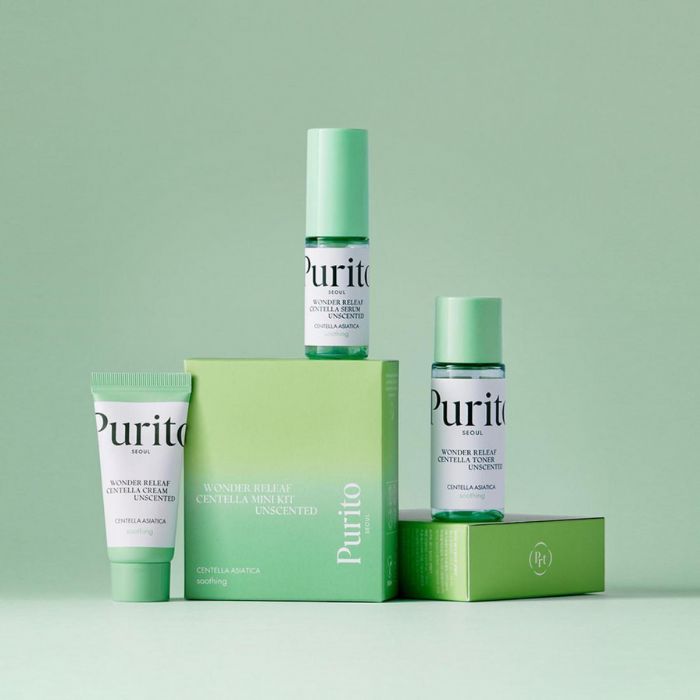 Wonder Releaf Centella Mini Kit Unscented travel size – Mini σετ περιποίησης για ενυδάτωση 3τμχ