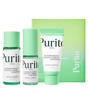Wonder Releaf Centella Mini Kit Unscented travel size – Mini σετ περιποίησης για ενυδάτωση 3τμχ