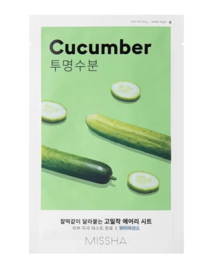 Airy Fit Sheet Mask Cucumber - Μάσκα για ενυδάτωση αγγούρι, 19gr
