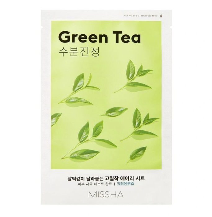 Airy Fit Sheet Mask Green Tea - Μάσκα για ερυθρότητα πράσινο τσάι, 19gr