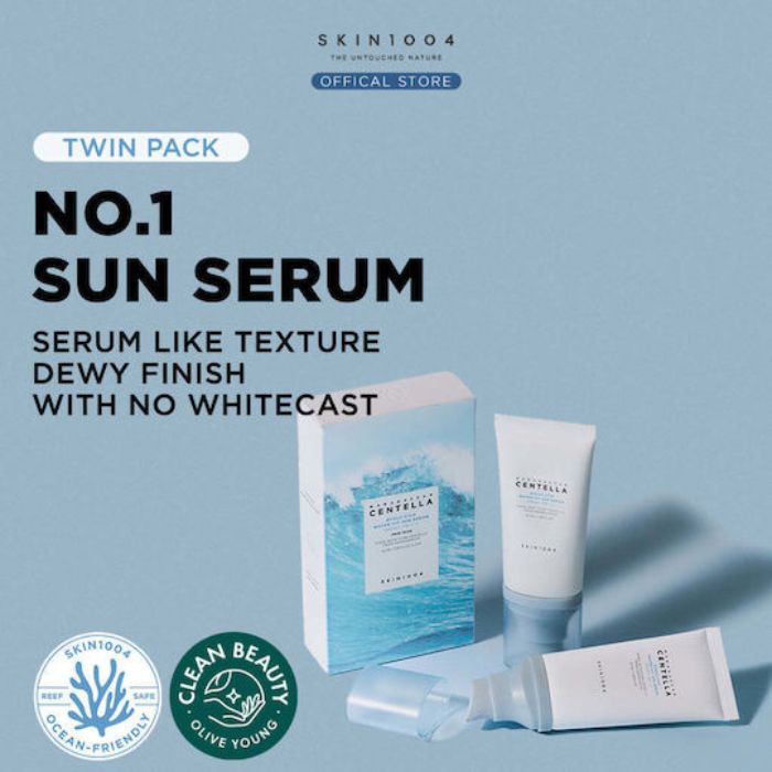 Madagascar Centella Hyalu-Cica Water-Fit Sun Serum – Αντηλιακό με υαλουρονικό και σεντέλα, 2x50ml