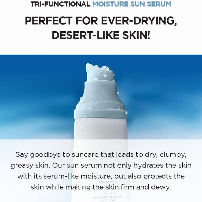 Madagascar Centella Hyalu-Cica Water-Fit Sun Serum – Αντηλιακό με υαλουρονικό και σεντέλα, 2x50ml