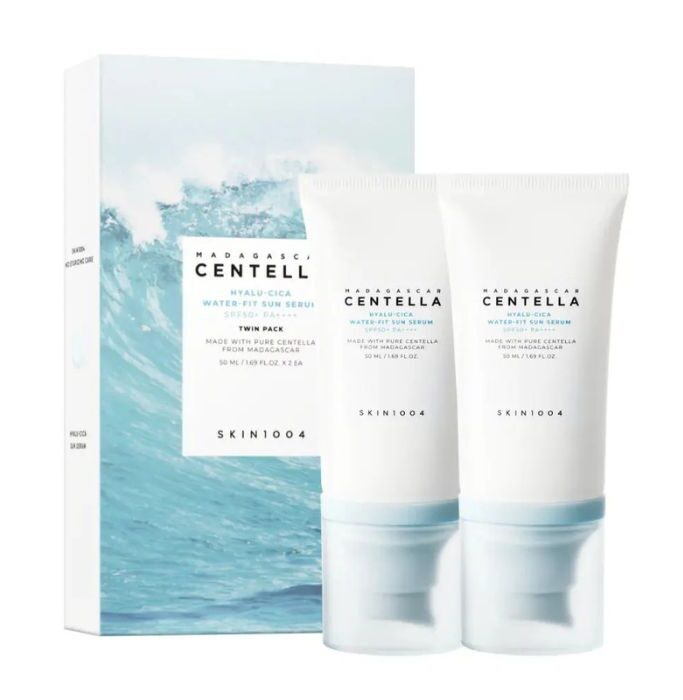 Madagascar Centella Hyalu-Cica Water-Fit Sun Serum - Αντηλιακό με υαλουρονικό και σεντέλα, 2x50ml