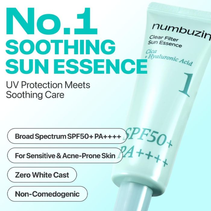 No.1 Clear Filter Sun Essence SPF50+ PA++++ – Αντηλιακή κρέμα σε essence, 50ml