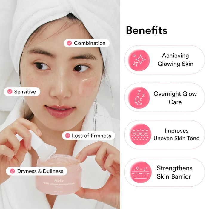 PDRN Collagen Overnight Mask Firming Jelly – Μάσκα κολλαγόνου PDRN για σύσφιξη και λάμψη κατά τη διάρκεια της νύχτας, 80ml