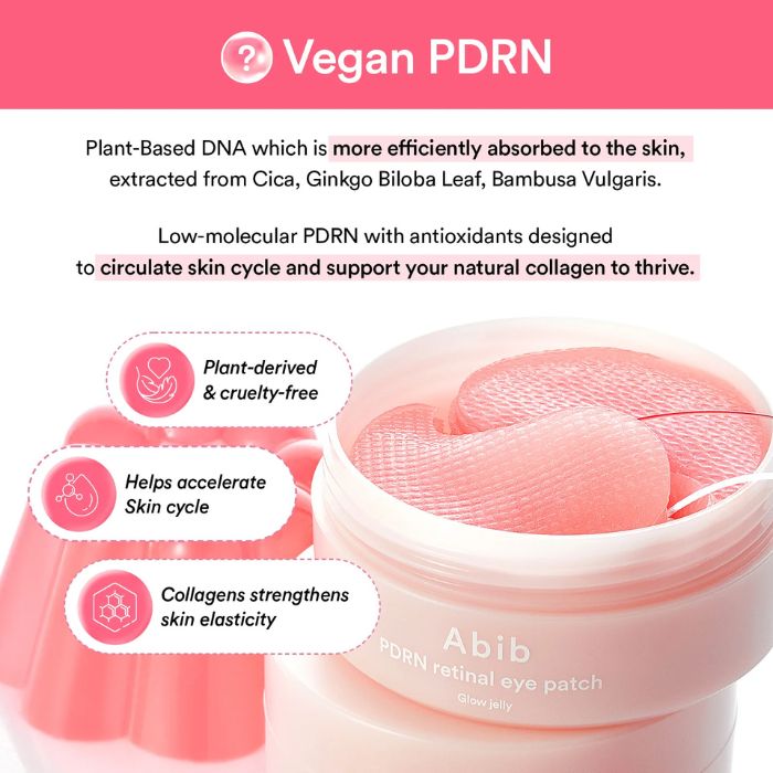 PDRN Retinal Eye Patch Glow Jelly – Patches ματιών με Ρετινάλη και PDRN (Salmon DNA), 60τεμ