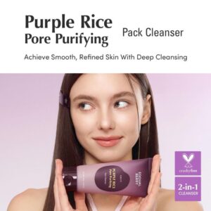 Purple Rice Pore Purifying Pack Cleanser – Καθαριστικό προσώπου & μάσκα αργίλου για λεία επιδερμίδα, 130gr