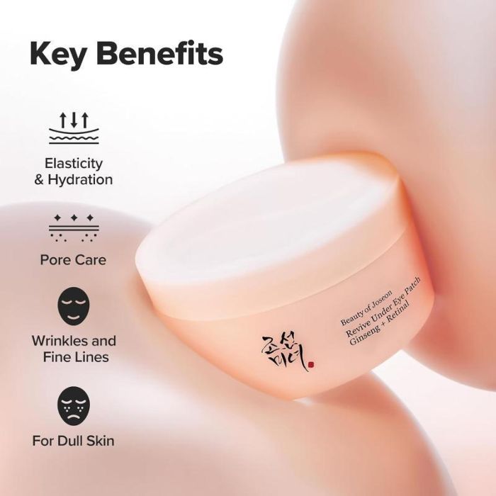 Revive Under Eye Patch Ginseng + Retinal – Αναζωογονητικά patches ματιών για σακούλες, 60τεμ