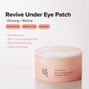 Revive Under Eye Patch Ginseng + Retinal – Αναζωογονητικά patches ματιών για σακούλες, 60τεμ