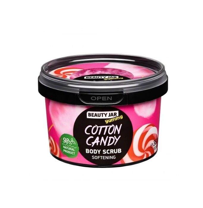 Body Scrub Cotton Candy - Scrub σώματος με λάδι καρύδα, αμύγδαλο & βούτυρο καριτέ 360gr
