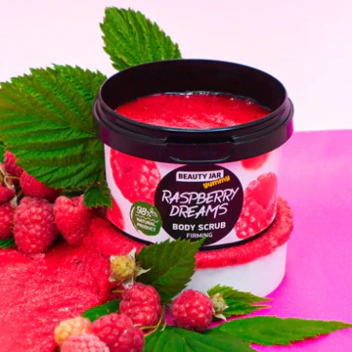 Body Scrub Raspberry Dreams –  Scrub σώματος με σμέουρο & λάδι καρύδα, 360gr