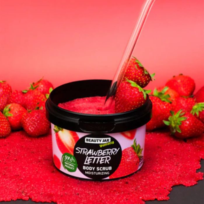 Body Scrub Strawberry Letter –  Scrub σώματος με φράουλα & λάδι καρύδα, 360gr