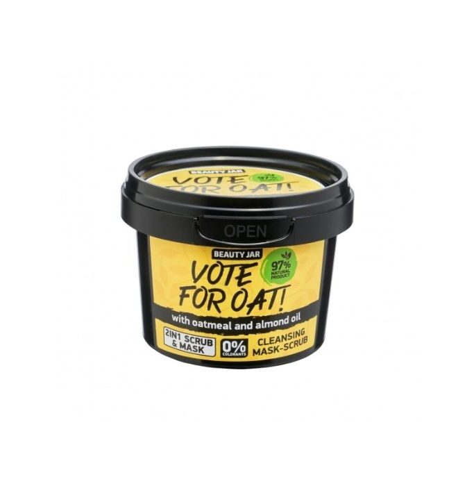 Face Mask Scrub Vote For Oat - ΜάσκαScrub προσώπου με βρώμη & λάδι αμυνδάλου, 120gr