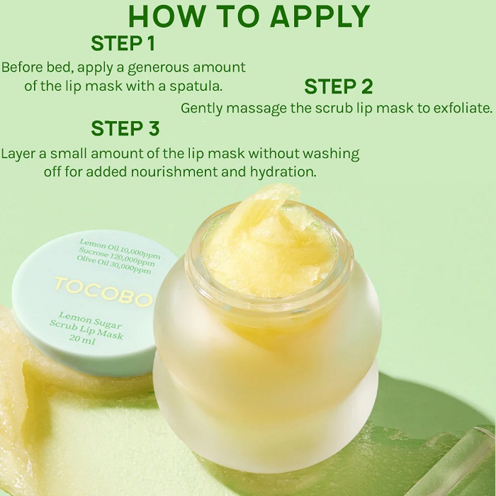 Lemon Sugar Scrub Lip Mask – Scrub χειλιών για σκασμένα χείλη, 20ml