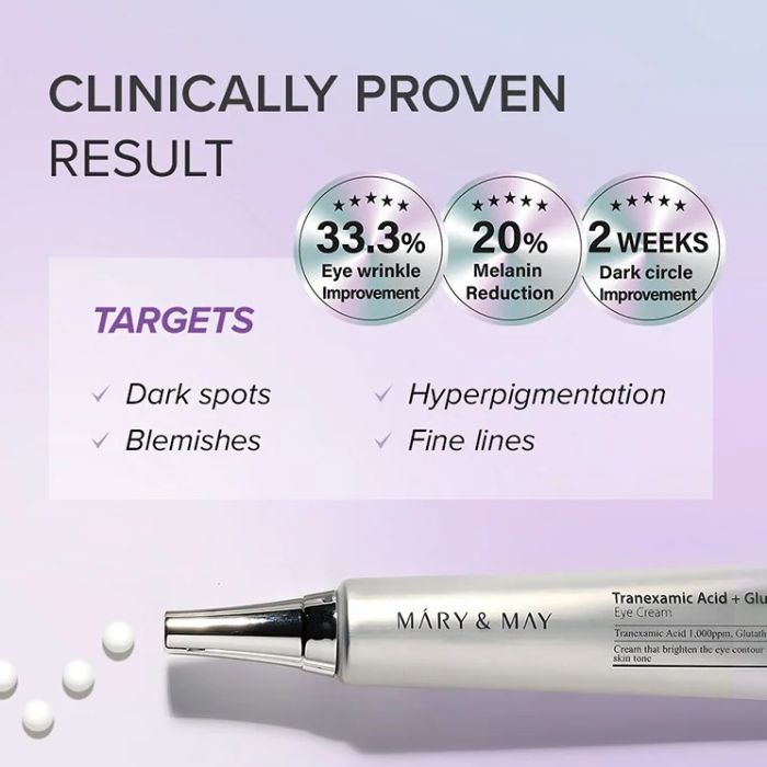 Tranexamic Acid+ Glutathione Eye Cream – Κρέμα ματιών για μαύρους κύκλους, 30ml