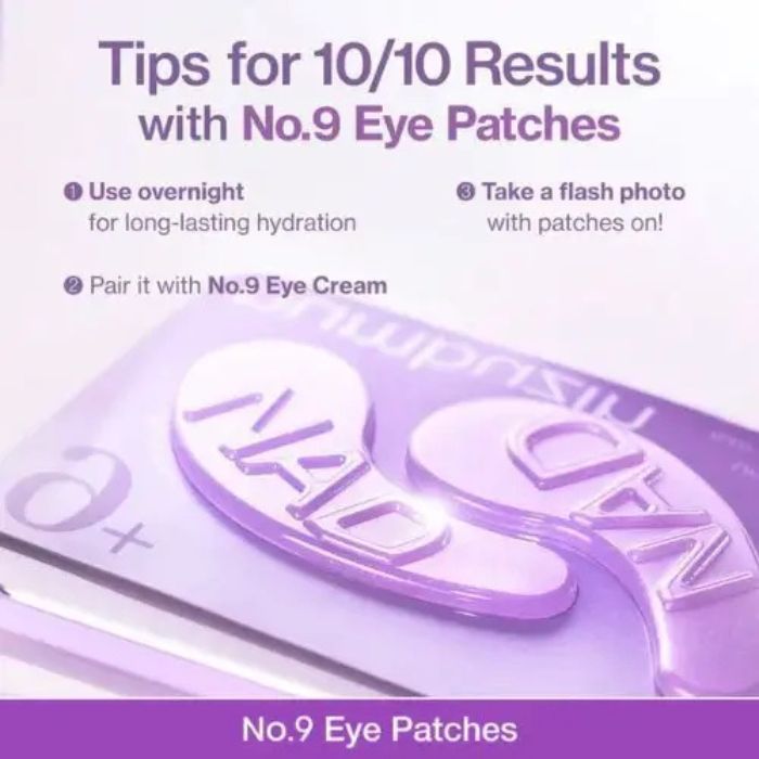 No.9 NAD Collagen Under Eye Patches – Eye patches με κολλαγόνο & 50 πεπτίδια, 1τεμ.