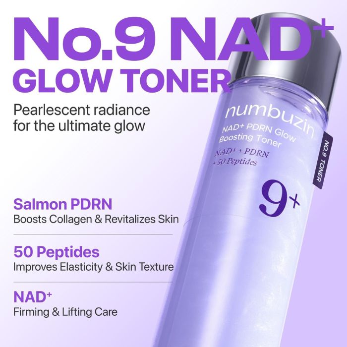 No.9 NAD PDRN Glow Boosting Toner – Toner λάμψης & σύσφιξης με NAD & PDRN, 150ml