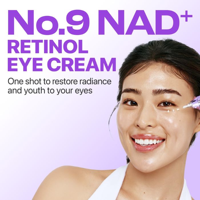 No.9 NAD Retinol Volumetox Eye Cream – Συσφιγκτική κρέμα ματιών με NAD+ & ρετινόλη για λεία, ξεκούραστη όψη, 10ml