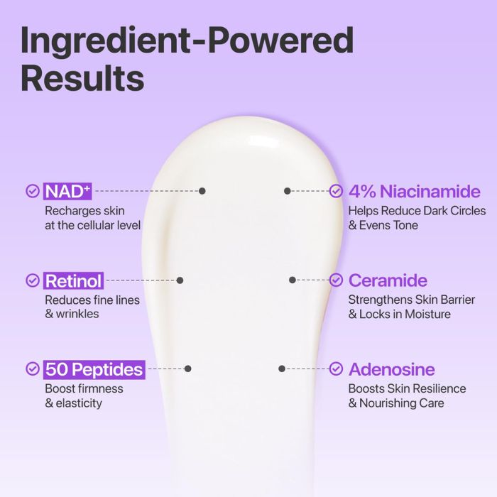 No.9 NAD Retinol Volumetox Eye Cream – Συσφιγκτική κρέμα ματιών με NAD+ & ρετινόλη για λεία, ξεκούραστη όψη, 10ml
