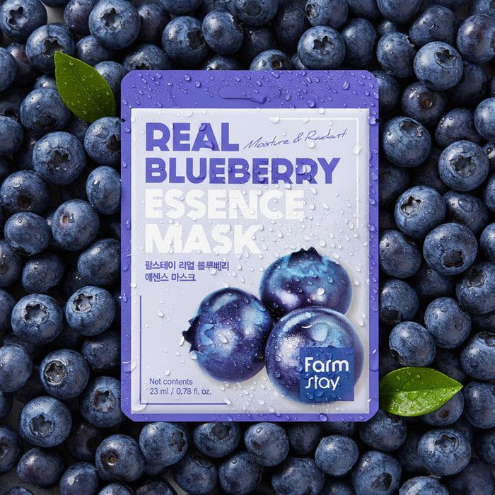 Real Blueberry Essence Mask – Υφασμάτινη μάσκα προσώπου με blueberry, 23ml